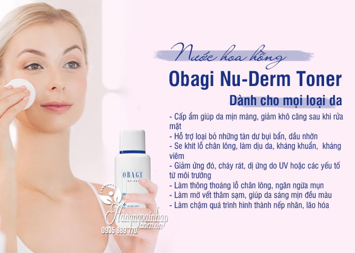 Nước hoa hồng Obagi Nu-Derm Toner 198ml cho mọi loại da 7