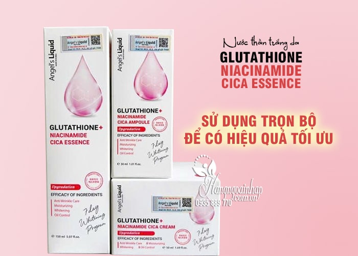 Nước thần trắng da Glutathione Niacinamide Cica Essence 150ml 22