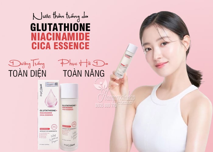 Nước thần trắng da Glutathione Niacinamide Cica Essence 150ml 12