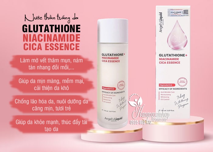 Nước thần trắng da Glutathione Niacinamide Cica Essence 150ml 78