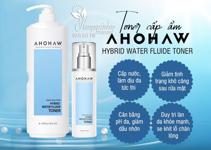 Toner cấp ẩm Ahohaw Hybrid Water Fluide Toner Hàn Quốc 79