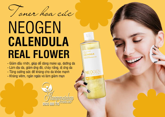 Toner hoa cúc Neogen Calendula Real Flower 300ml Hàn Quốc 7