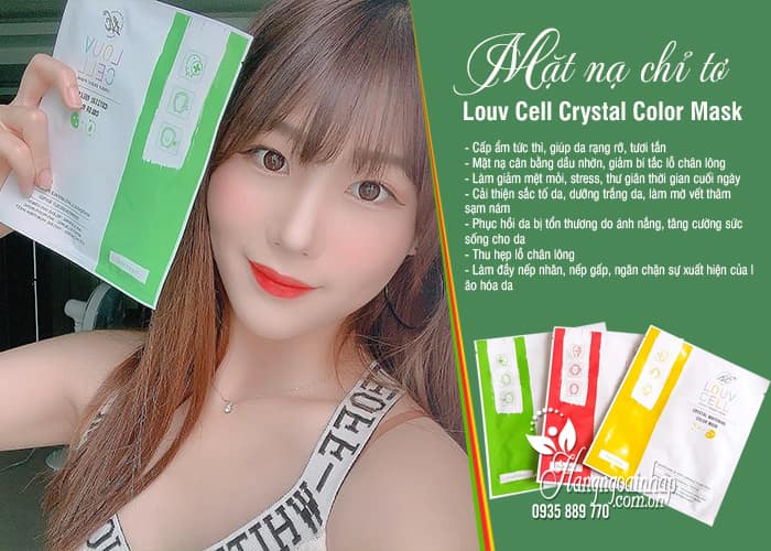 Mặt nạ chỉ tơ Louv Cell Crystal Color Mask của Hàn Quốc 9