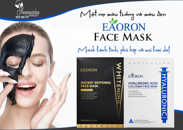 Mặt nạ Eaoron Face Mask Úc 25ml màu trắng và màu đen 5