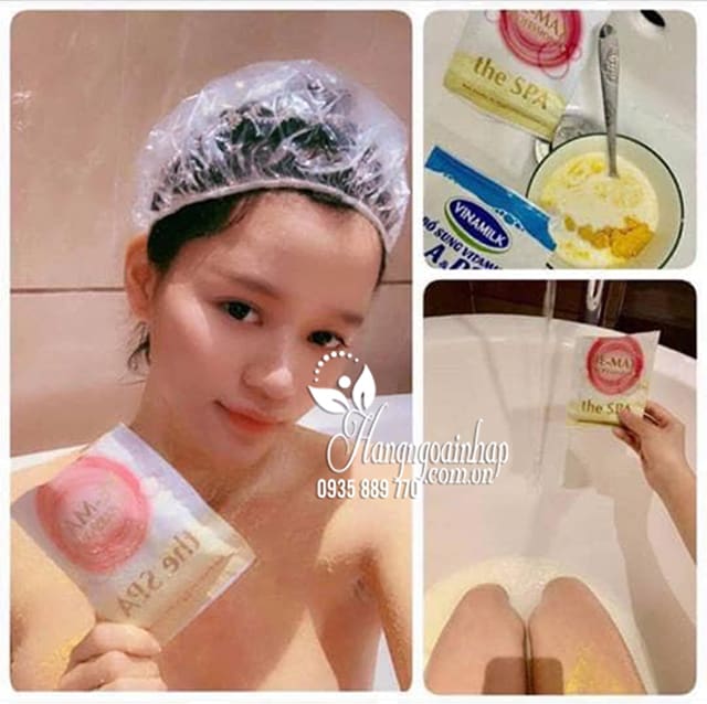 Bột tắm trắng Be-Max The Spa Bath Powder Nhật Bản hộp 12 gói 8