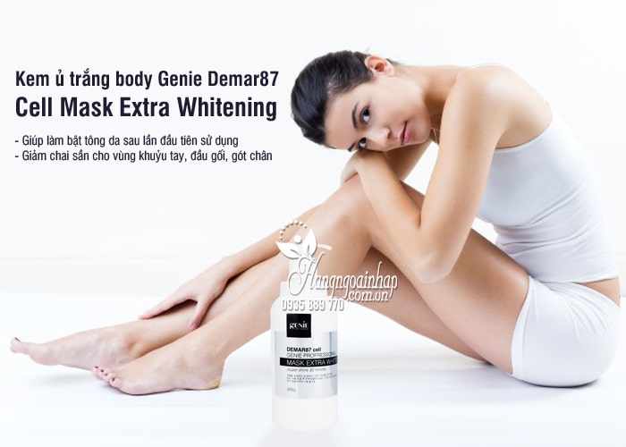 Kem ủ trắng body Genie Demar87 Cell Mask Extra Whitening 2