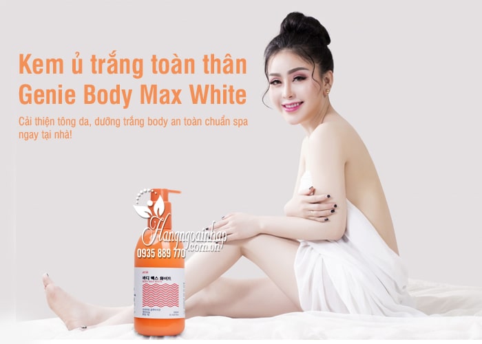 Kem ủ trắng toàn thân Genie Body Max White 300g Hàn Quốc 7