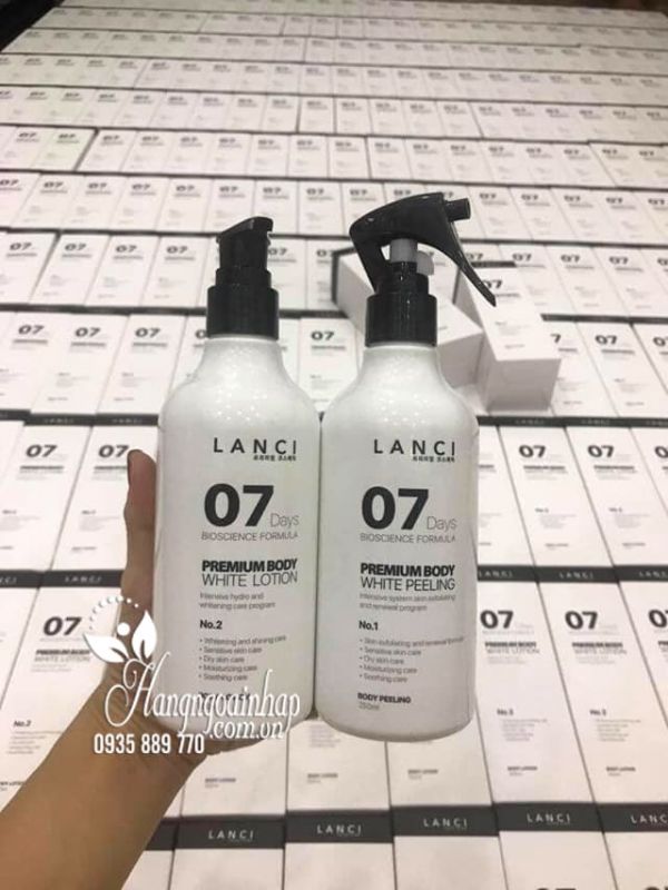 Set tắm trắng 7 ngày Lanci Perfect Whitening Body 7Days Hàn Quốc 0