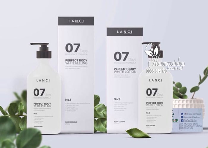 Set tắm trắng 7 ngày Lanci Perfect Whitening Body 7Days Hàn Quốc 1