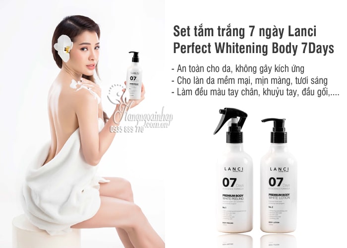 Set tắm trắng 7 ngày Lanci Perfect Whitening Body 7Days Hàn Quốc 4