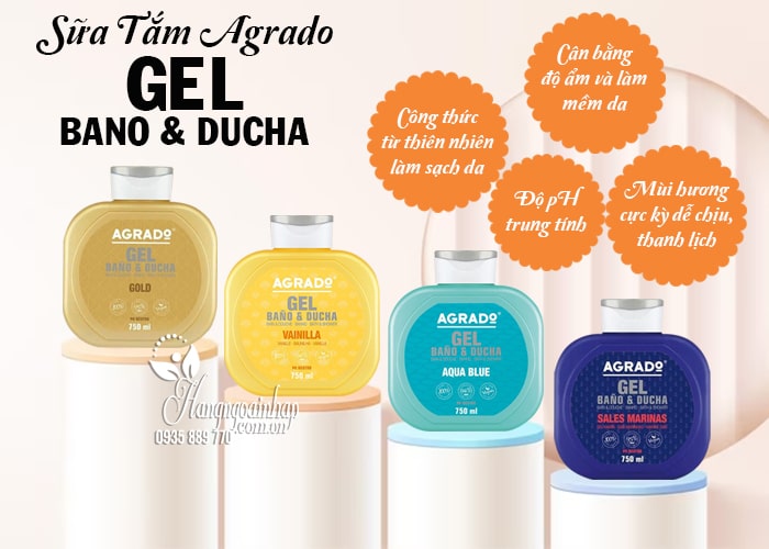 Sữa tắm Agrado Gel Bano & Ducha 750ml của Tây Ban Nha 9