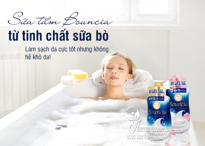 Sữa tắm Bouncia 450ml Nhật Bản từ tinh chất sữa bò 1