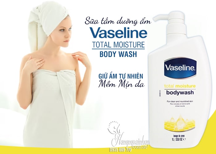 Sữa tắm dưỡng ẩm Vaseline Total Moisture Body Wash 1 lít  3