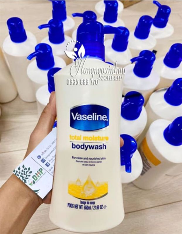 Sữa tắm dưỡng ẩm Vaseline Total Moisture Body Wash 650ml 0