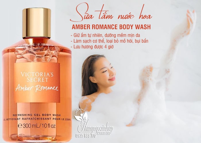 Sữa tắm nước hoa Amber Romance Body Wash 300ml của Mỹ 5