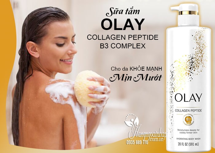 Sữa tắm Olay Collagen Peptide B3 Complex 591ml của Mỹ 12