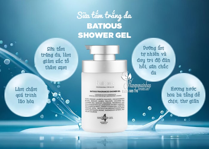 Sữa tắm trắng da Batious Shower Gel 500ml của Anh Quốc 67