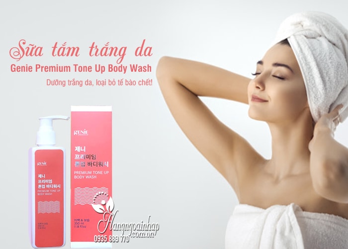 Sữa tắm trắng da Genie Premium Tone Up Body Wash 350ml 7