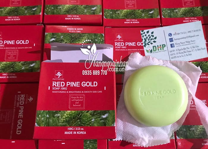 Xà phòng tinh dầu thông đỏ Red Pine Gold Soap 100g Hàn Quốc 0