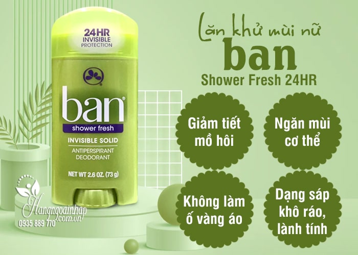 Lăn khử mùi Ban Shower Fresh 24HR dành cho nữ 7