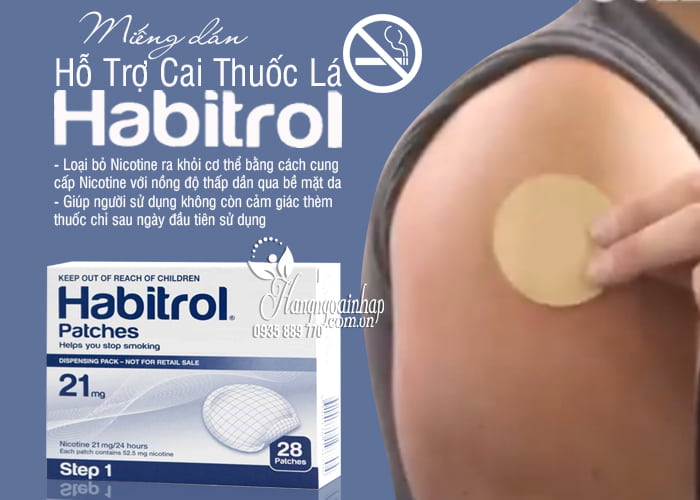 Miếng dán hỗ trợ cai thuốc lá Habitrol 21mg của Đức2