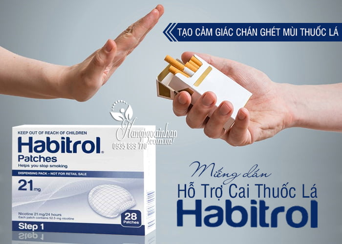 Miếng dán hỗ trợ cai thuốc lá Habitrol 21mg của Đức1