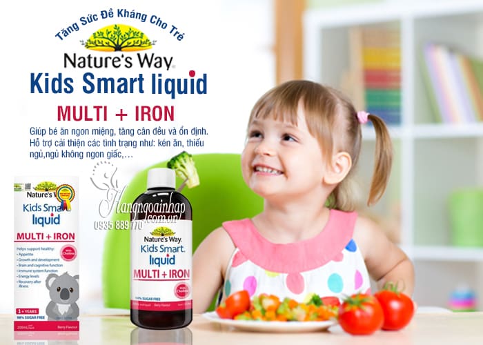 Nature’s Way Kids Smart Multi Iron Liquid Hỗ Trợ Tăng Sức Đề Kháng Cho Trẻ Của Úc 1