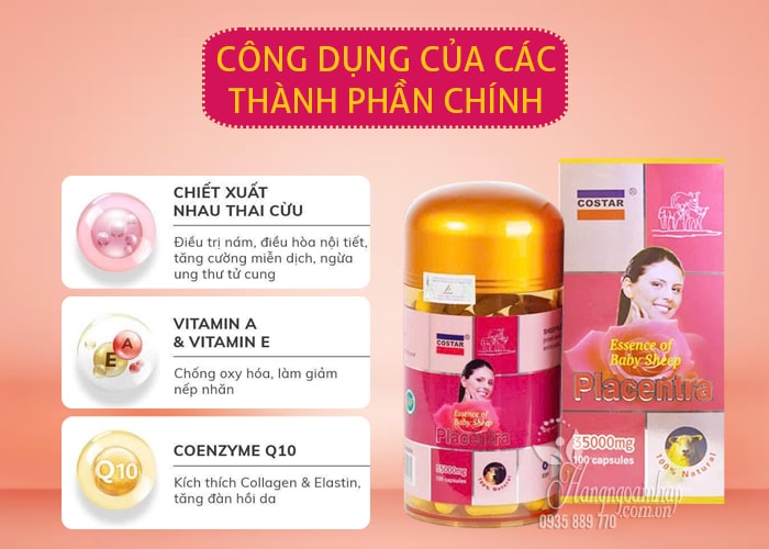 Nhau Thai Cừu Costar 35000mg - Sheep Placenta của Úc 43