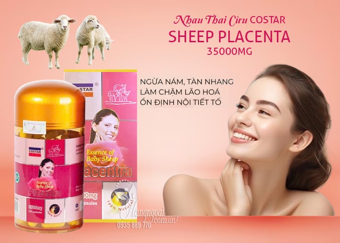 Nhau Thai Cừu Costar 35000mg - Sheep Placenta của Úc 12