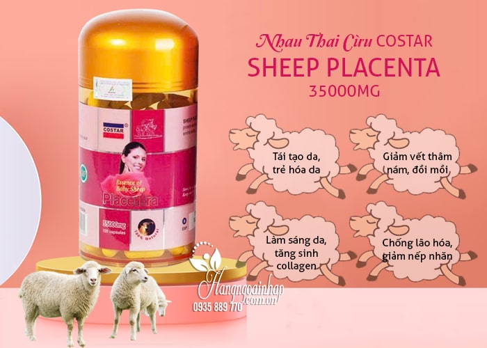 Nhau Thai Cừu Costar 35000mg - Sheep Placenta của Úc 78