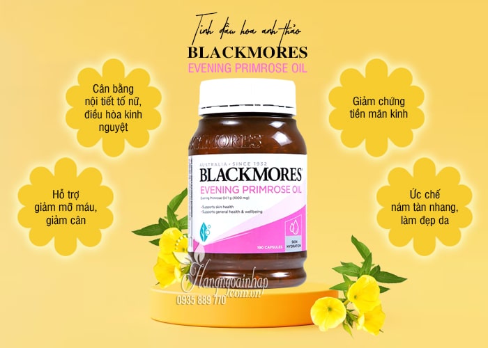 Tinh dầu hoa anh thảo Blackmores Evening Primrose Oil của Úc 190 viên 45