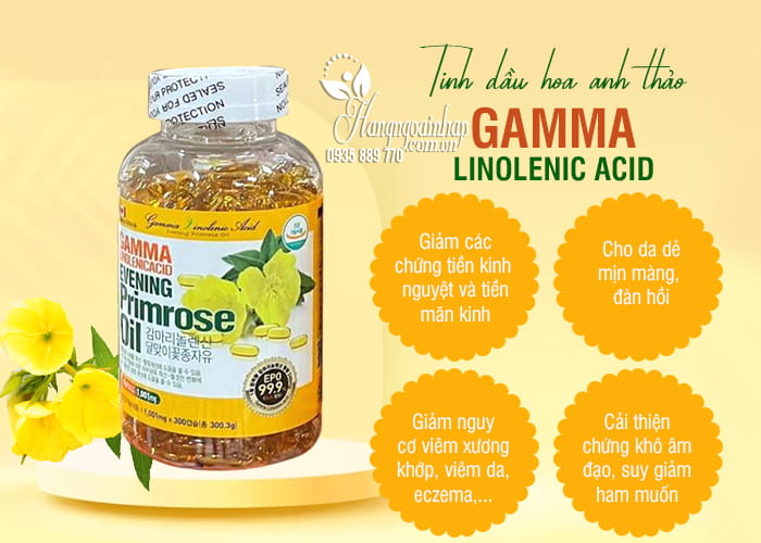 Tinh dầu hoa anh thảo Hàn Quốc Gamma Linolenic Acid 300 6