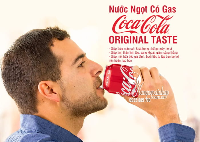 Nước ngọt có gas Coca Cola Original Taste của Mỹ2