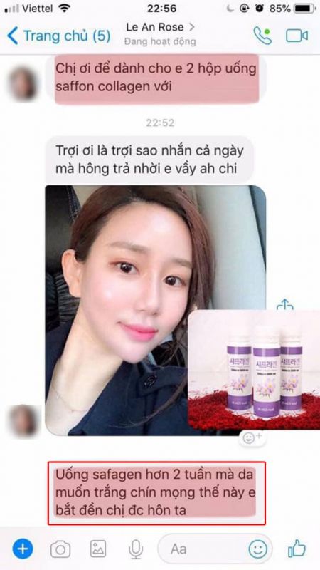 Review nước uống nhụy hoa nghệ tây Saffron Collagen từ một số người dùng trên facebook ảnh 2