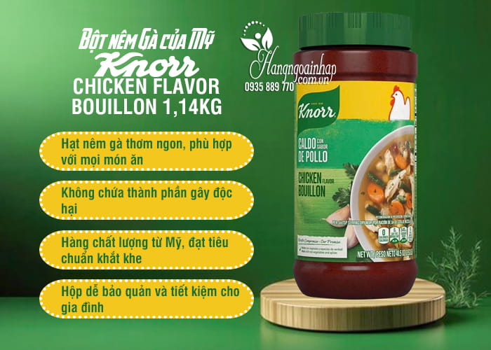 Bột nêm Gà Knorr Chicken Flavor Bouillon 1,14kg của Mỹ 67