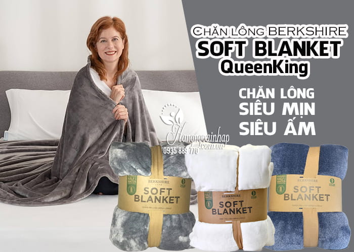 Chăn lông Berkshire Soft Blanket Queen/King của Mỹ 1