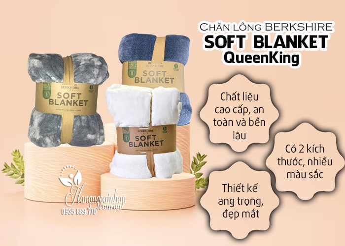 Chăn lông Berkshire Soft Blanket Queen/King của Mỹ 6