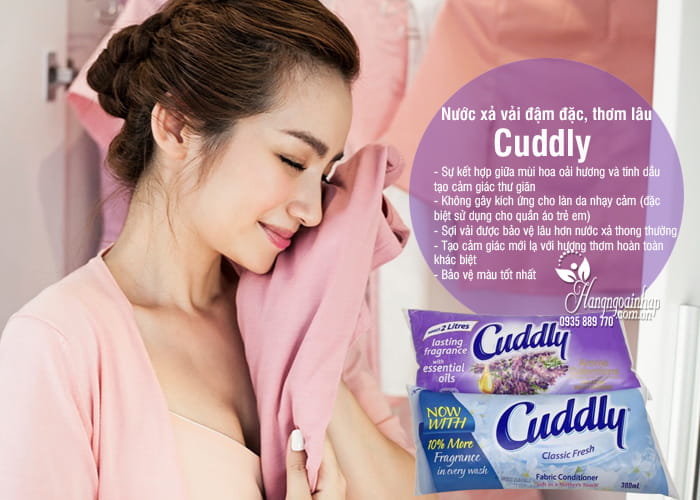 Nước xả vải đậm đặc, thơm lâu Cuddly 300ml của Úc 6