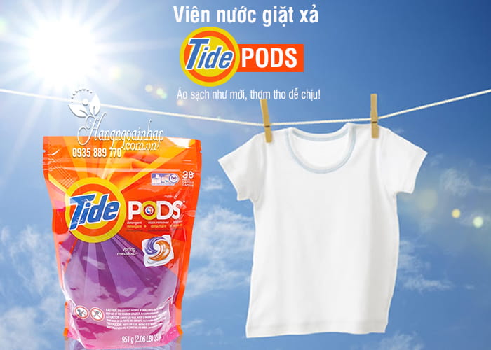 Viên Nước Giặt Xả Tide Pods 38 Viên 0