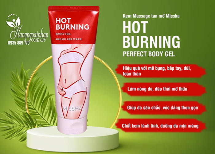 Kem Massage tan mỡ Missha Hot Burning Perfect Body Gel 200ml