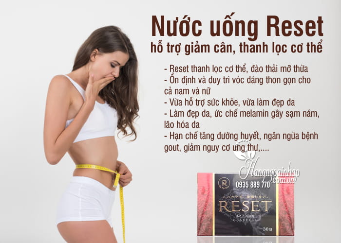 Nước uống Reset 30 gói Nhật Bản, hỗ trợ giảm cân, thanh lọc cơ thể 5