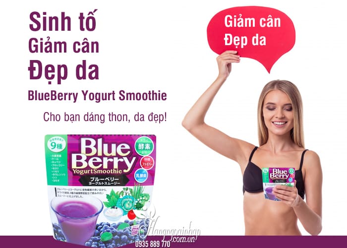 Sinh tố giảm cân đẹp da BlueBerry Yogurt Smoothie Nhật Bản 9