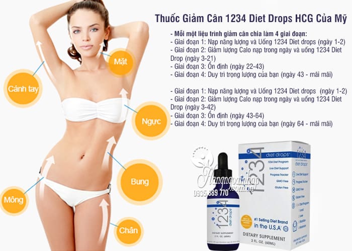 Thuốc Giảm Cân 1234 Diet Drops Hcg 60ml Của Mỹ 4