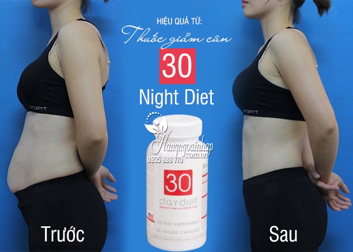 Thuốc giảm Cân 30 Night Diet 60 viên Chính hãng của Mỹ  1