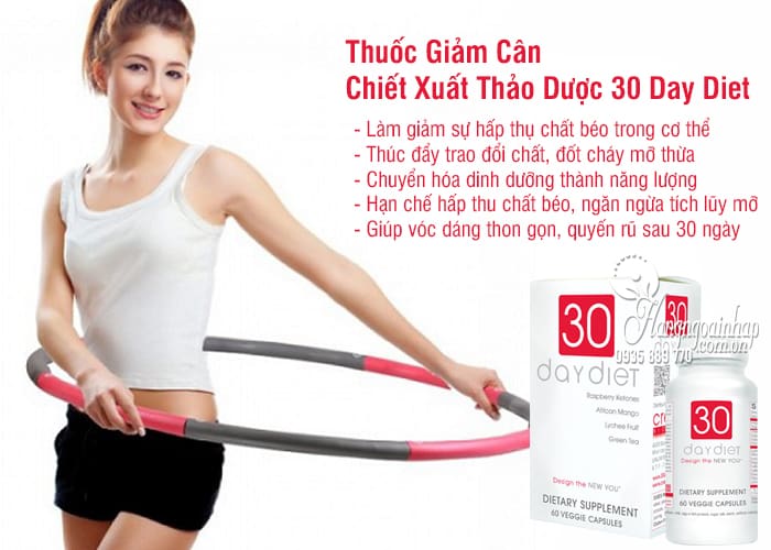 Thuốc Giảm Cân Chiết Xuất Thảo Dược 30 Day Diet 60 Viên Của Mỹ 1