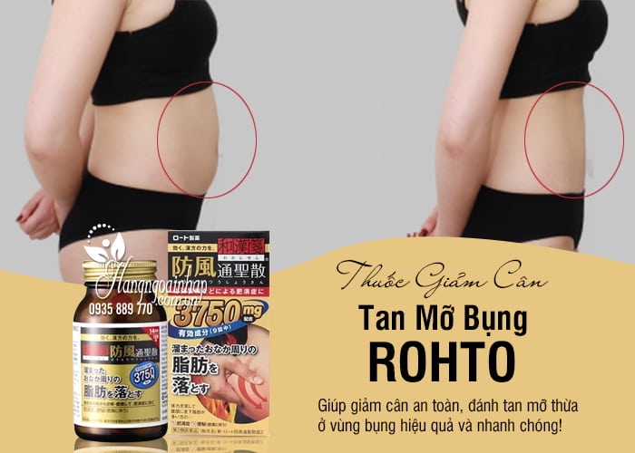 Thuốc Giảm Cân Tan Mỡ Bụng Rohto 3750mg Của Nhật 1