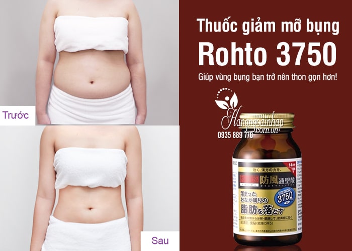 Thuốc giảm mỡ bụng Rohto 3750 của Nhật Bản hộp 126 viên 3