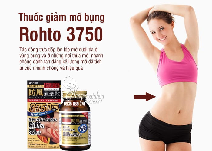 Thuốc giảm mỡ bụng Rohto 3750 của Nhật Bản hộp 126 viên 8