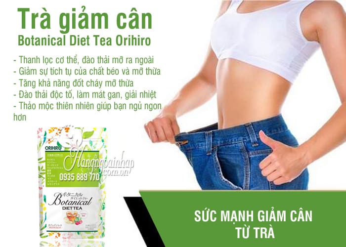 Trà giảm cân Botanical Diet Tea Orihiro Nhật từ thảo mộc 3