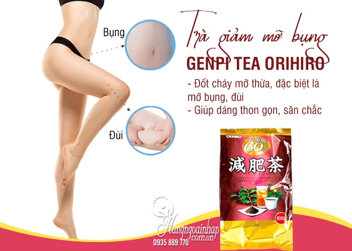 Trà giảm mỡ bụng Genpi Tea Orihiro Nhật Bản - 60 gói x 3g 5